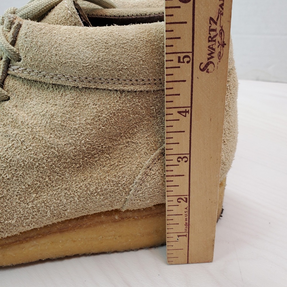Chippewa Suede Leather Wallabee Boots Mens Tan 8 1/2 W Lace‎ Up Made in Mexico - Picture 7 of 15